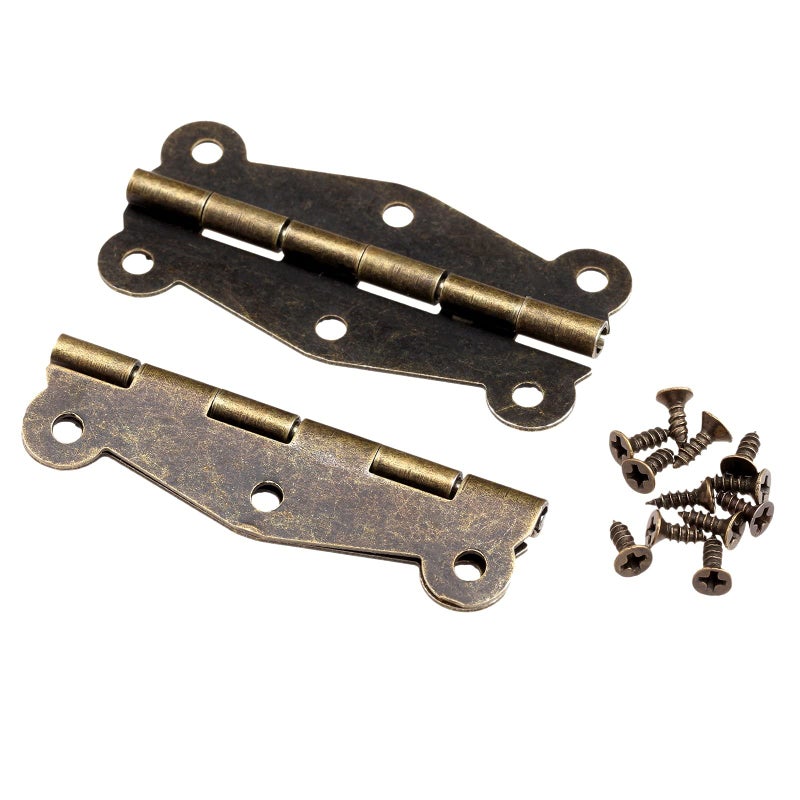 dophee 10Pcs Vintage Style Butterfly Decorative Hinges for Wooden Jewelry Box Case Cabinet Drawer - 2.01"x0.94" - Image 5